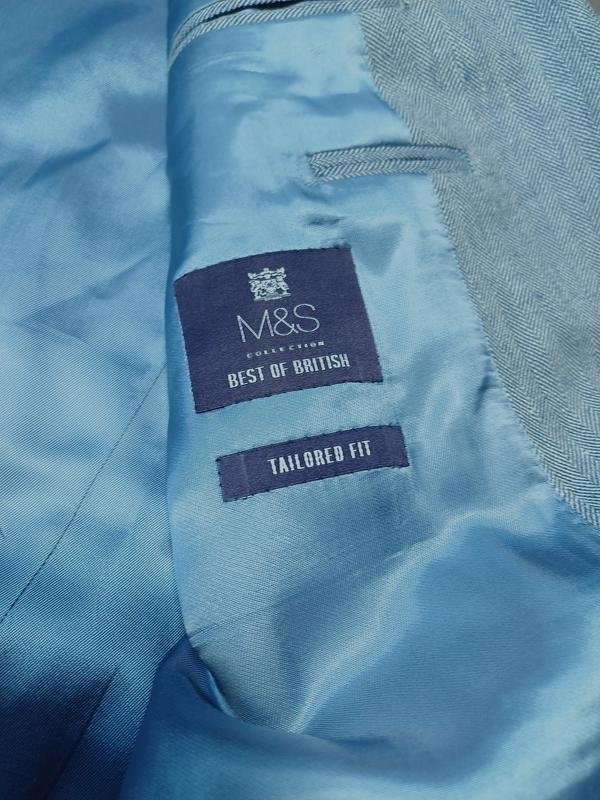 Men's M&S Blazer Grey Wool/Linen 38/M/46 gallery