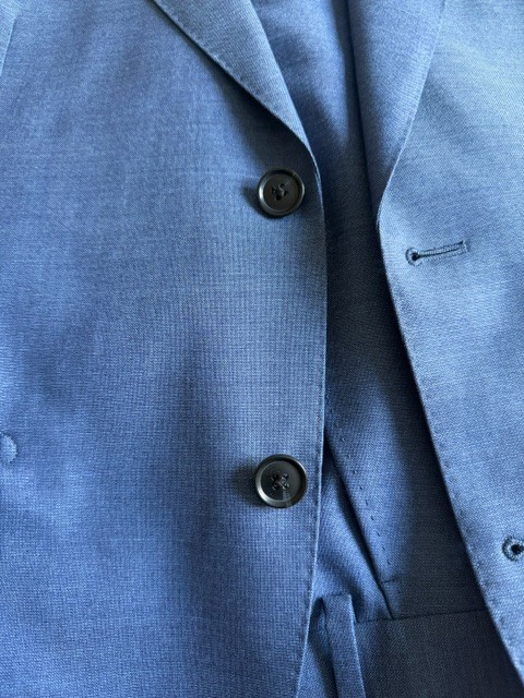 SuitSupply Havana Fit 42R Mid Blue Wool Suit – Preowned, Excellent – Final Sale gallery