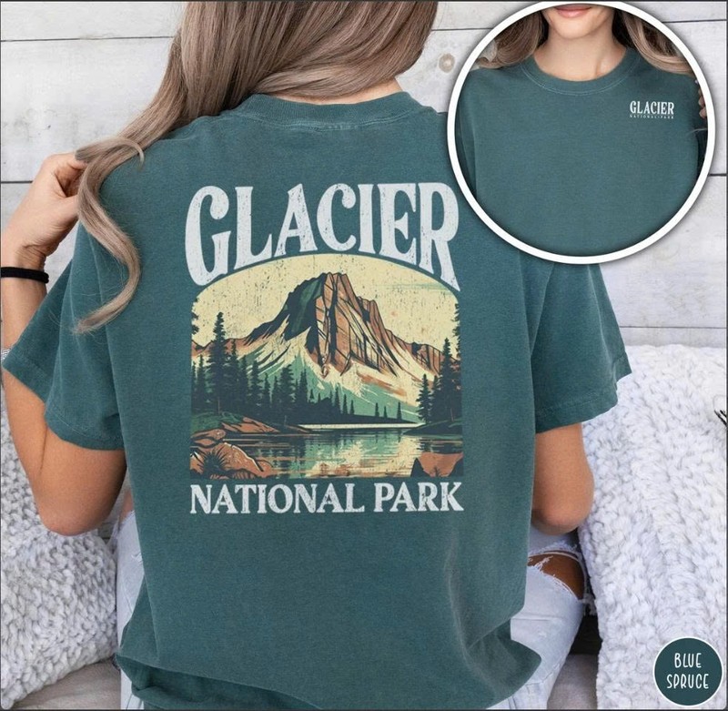 Glacier National Park T-Shirt Montana Mountain Adventure Gift for Park Lovers