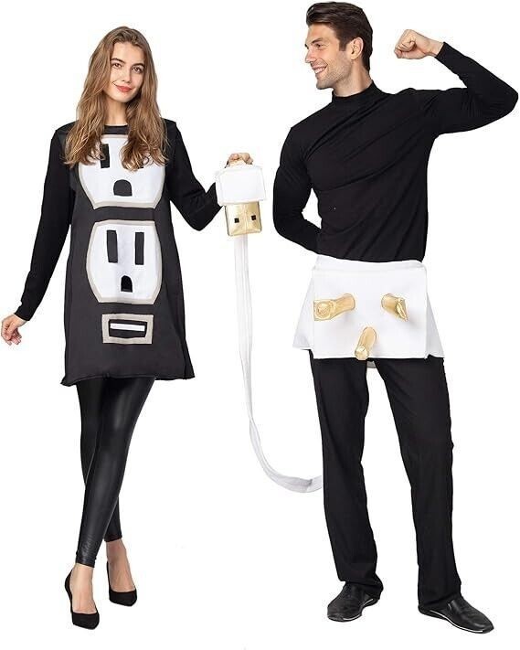 Plug & Socket Adult Couples Costume Choose Size NWT