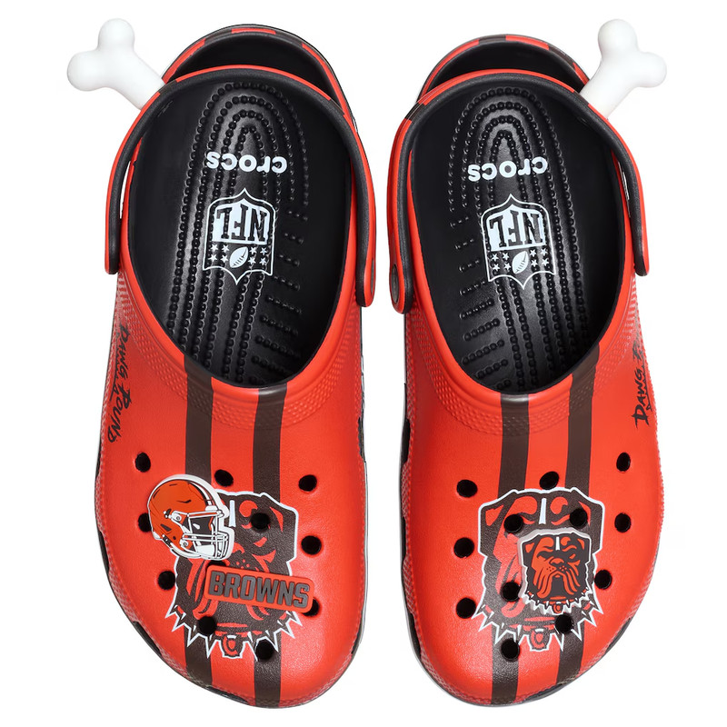 [BIG SALE] Cleveland Browns Crocs Classic Clog NFL Shoes gallery