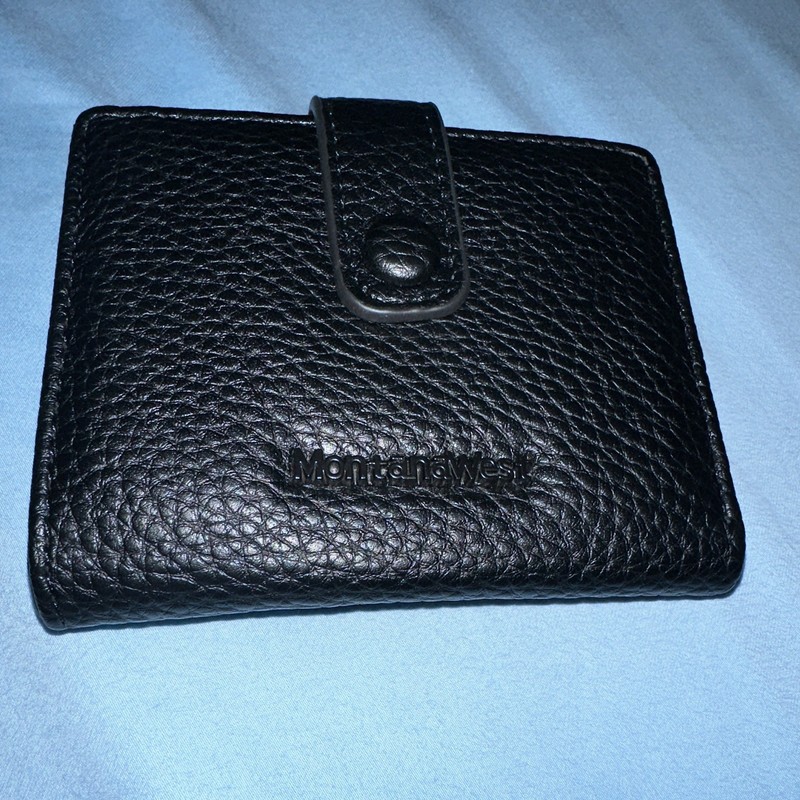 Montana West Men woman Black RFID Blocking Snap Folding Wallet w/ Zip Coin & ID