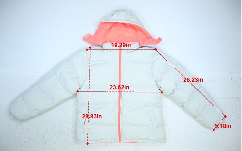 ActivPro Womens C-3 Gray Bright Pink Fleece Lined Hooded Puffer Coat 2XL gallery
