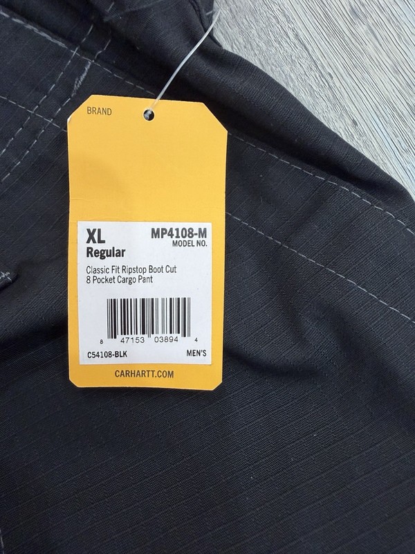 Carhartt Men's Classic Fit Ripstop Cargo Pant Boot Cut, 8 Pockets, Size XL gallery