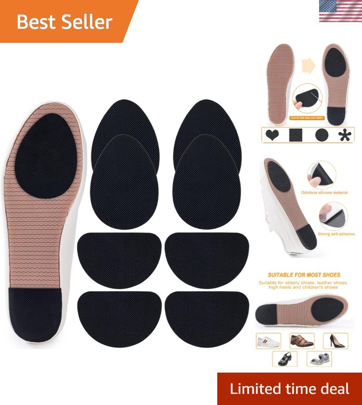 Durable Non-Slip Shoe Protectors – 8 Self-Adhesive Silicone Pads for All Shoes