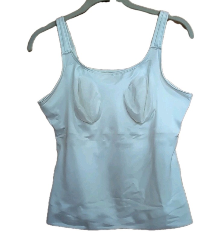 Ruby Ribbon Size 40 White Cami Shapewear Tank Top Adjustable Straps Slimming gallery