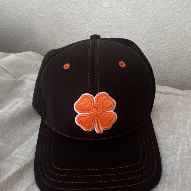 Black Clover Live Lucky Black/Orange Clover Logo Adjustable Men’s Baseball Cap