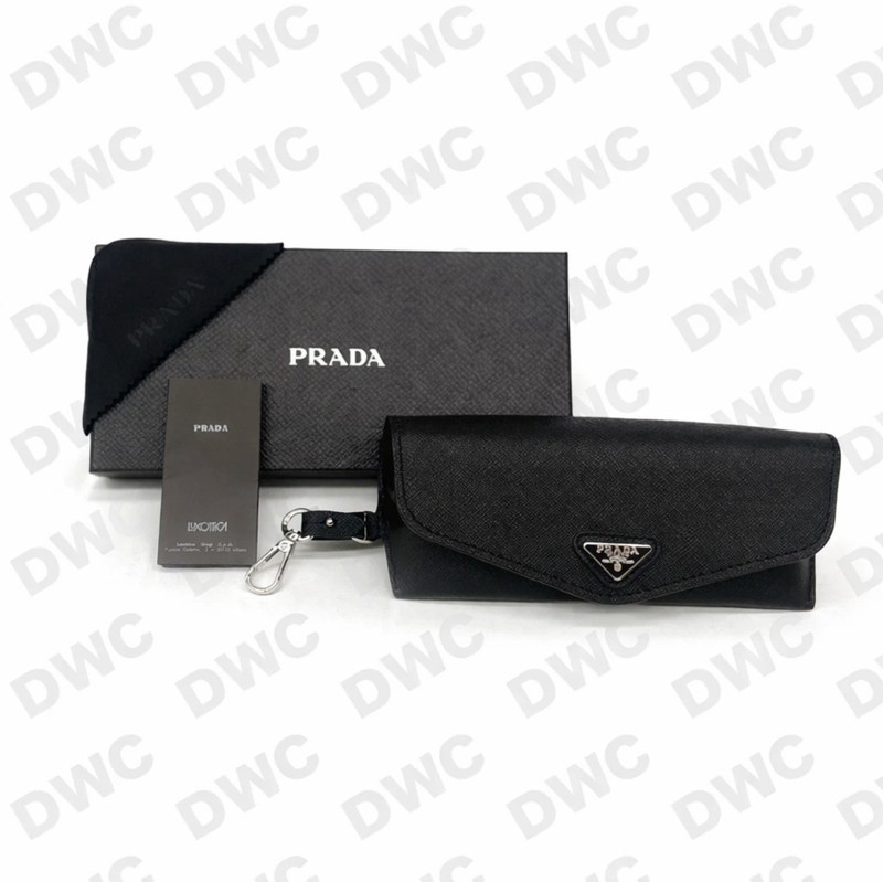 PRADA Polarized Rectangle Sunglasses, Black Frame, tinted Lens Full Set W box gallery
