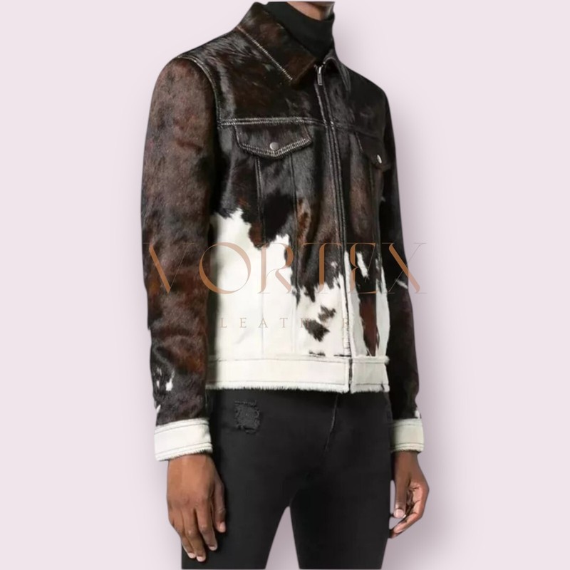Men Natural Leather jacket Genuine Soft Cowhide Causal Wear shirts