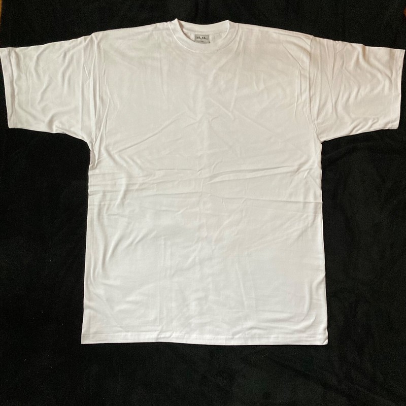 MEN’S 3XL T SHIRT WHITE 100% COTTON SUPER HEAVYWEIGHT 13oz. CREW NECK