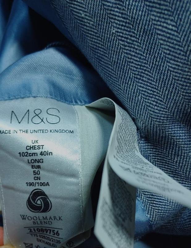 Men's M&S Blazer Grey Wool/Linen 38/M/46 gallery