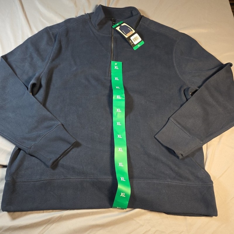 Banana Republic Men's Double Knit 1/4 Zip Pullover Blue Size XL NWT gallery