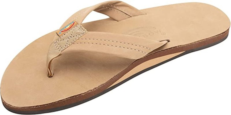 Man Rainbow Leather Single Layer Wide Strap with Arch 301ALTS Sierra Brown New