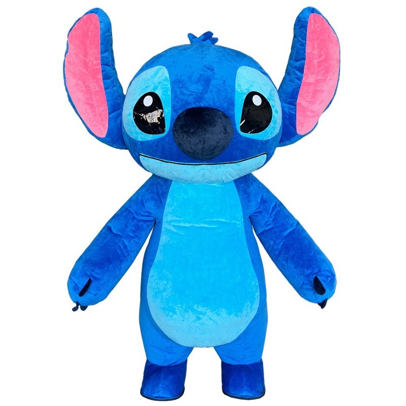 Giant Blue Stitch Inflatable Costume Plush Mascot Halloween Cosplay Party Outfit