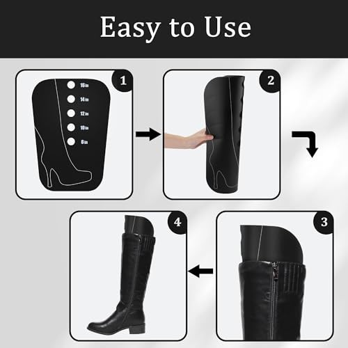 Boot Shaper Form Inserts, Tall Boot Support, Reusable Shoe Tree Shape 8 Black gallery