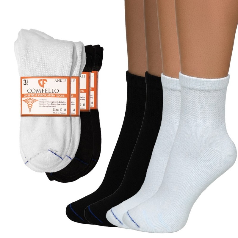 Diabetic Ankle Socks Mens Circulatory Health Low Cut Socks 3 12 Pairs 9-11 10-13 gallery