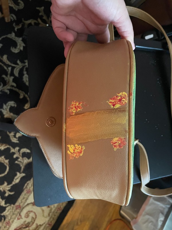 Hand painted small leather purse gallery