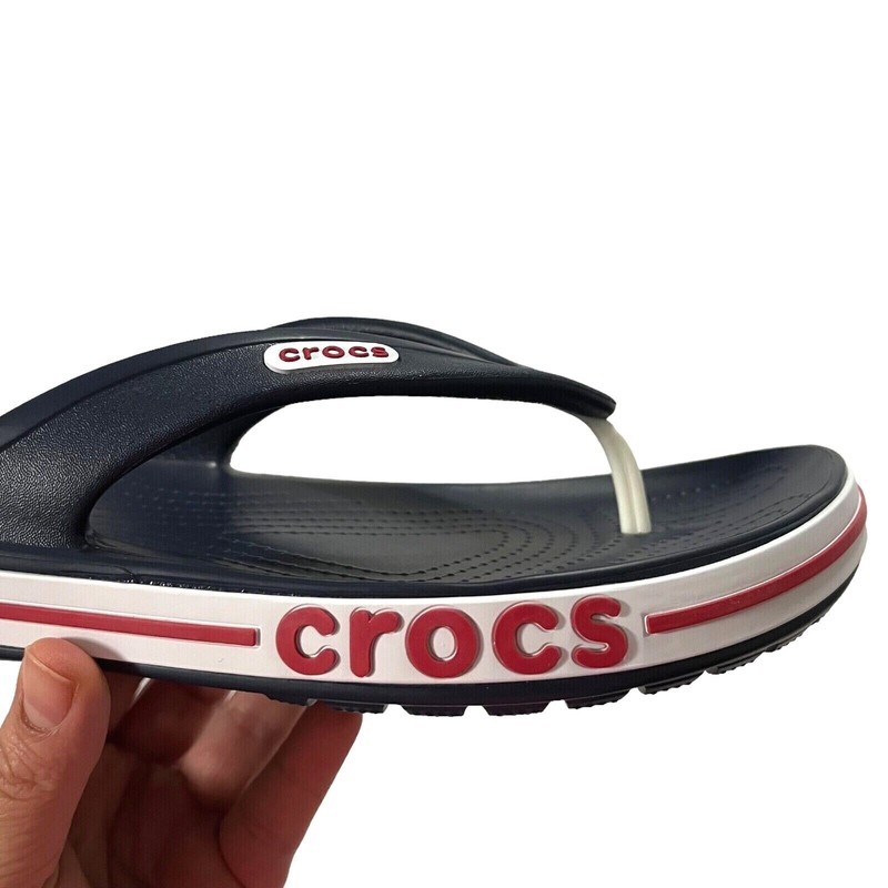 Crocs Bayaband Mens Flip Flop Sandal Sz 10 Navy Blue Water Friendly Lightweight gallery