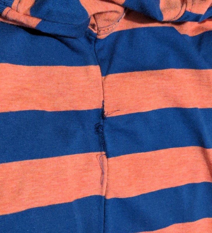 Denim & Co Superior Motive Limited Edition Product Orange Blue Stripe Polo Shirt gallery