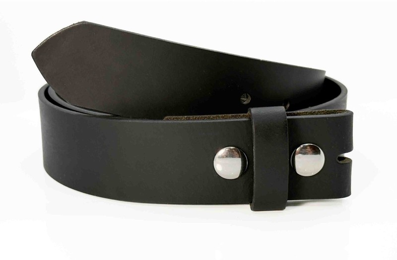 Men's Full Grain Leather Belt Strap 1.5" Wide, Buffalo Leather, American Made gallery
