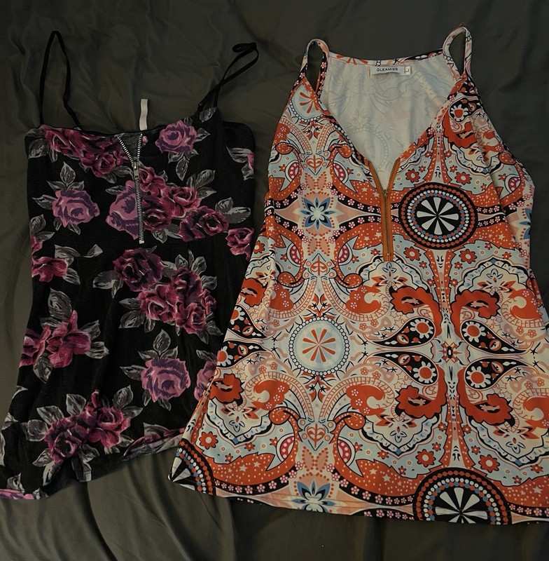 Two Women’s Zipper Tanks Bundle- Size Large