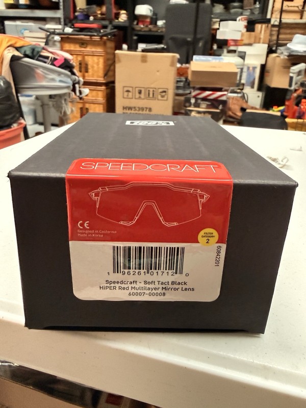 100% Percent SPEEDCRAFT Soft Tact Black HiPER Red Mirror Lens