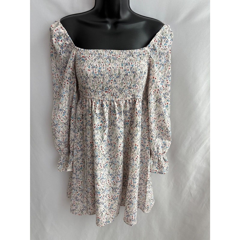 Maverick The Collection Floral Prairie Cottagecore Dress Size S Puff Sleeves