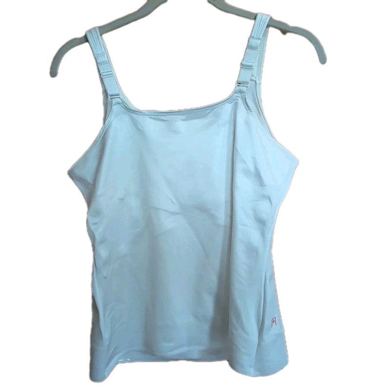 Ruby Ribbon Size 40 White Cami Shapewear Tank Top Adjustable Straps Slimming