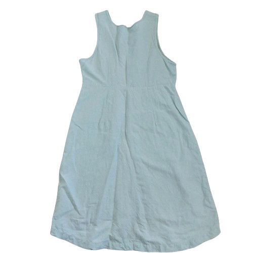 Freedom Trail by Kyodan Linen Blend Midi Dress Size M Mint Green Pockets gallery