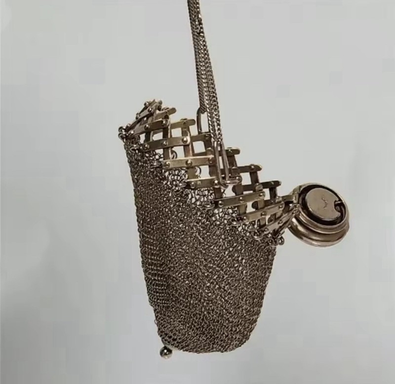 Vintage Coin Purse Mesh Bag Chain Wallet Antique Style Metal Pouch gallery