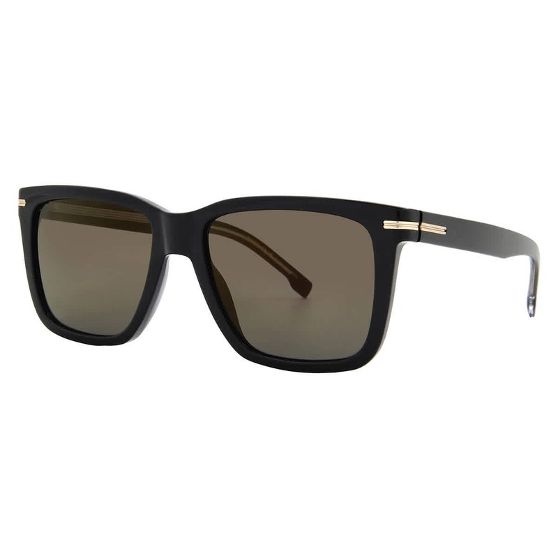 Hugo Boss Grey Bronze Brown Mirror Square Men’s Sunglasses BOSS 1598/S 02M2/JO