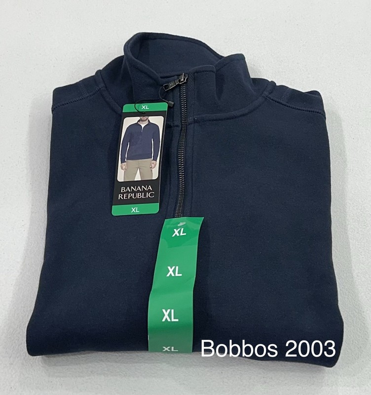 Banana Republic Men’s 1/4 Zip Pullover Sweatshirt, Blue, Size XL