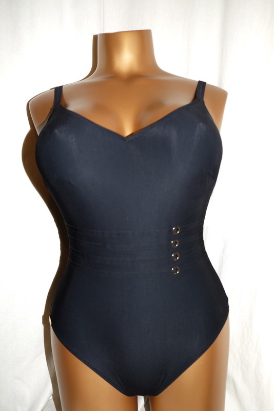 CHARMLINE Lightweight Swimsuit One Piece Hidden Underwire 1875 Black NEW