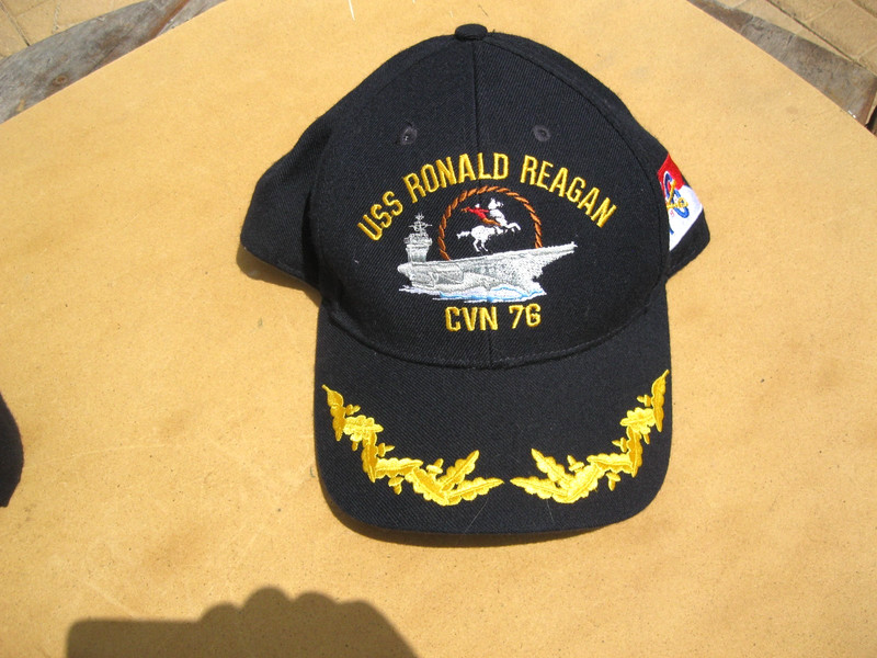 The Corps USS Ronald Reagan CVN 76 Logo Blue Baseball Cap Hat One Size
