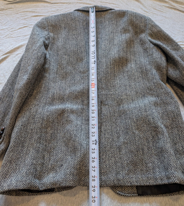 Kuppenheimer Harris Tweed Sport Coat Mens 44R Grey Herringbone Wool Jacket gallery