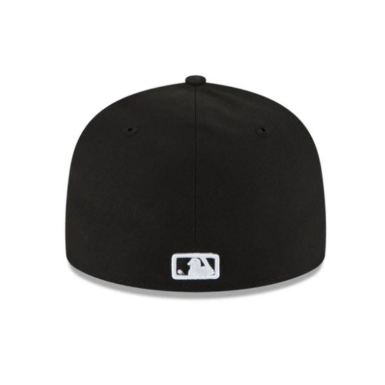 Genuine New York Yankees New Era 59FIFTY Fitted Hat Black White NY Logo Cap gallery