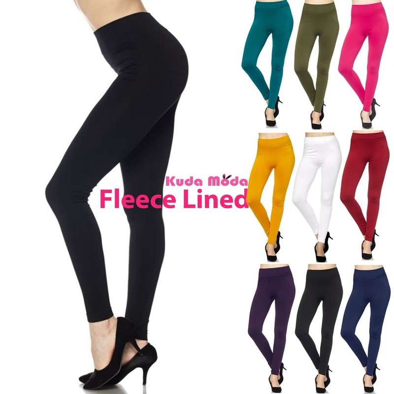 Women’s Warm Winter Fleece lined Brushed Leggings Stretch Thick Thermal Pants