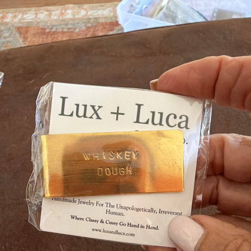 Lux + Luca Jewelry Co. Stamped Metal Money Clip, Solid Gold/Copper gallery