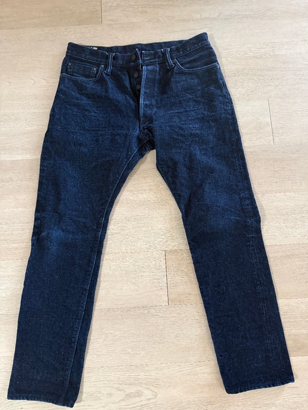 OD+PBJ004 – Pure Blue Japan “Aisora” 18 oz. Super Rough Relax Tapered Sz 35