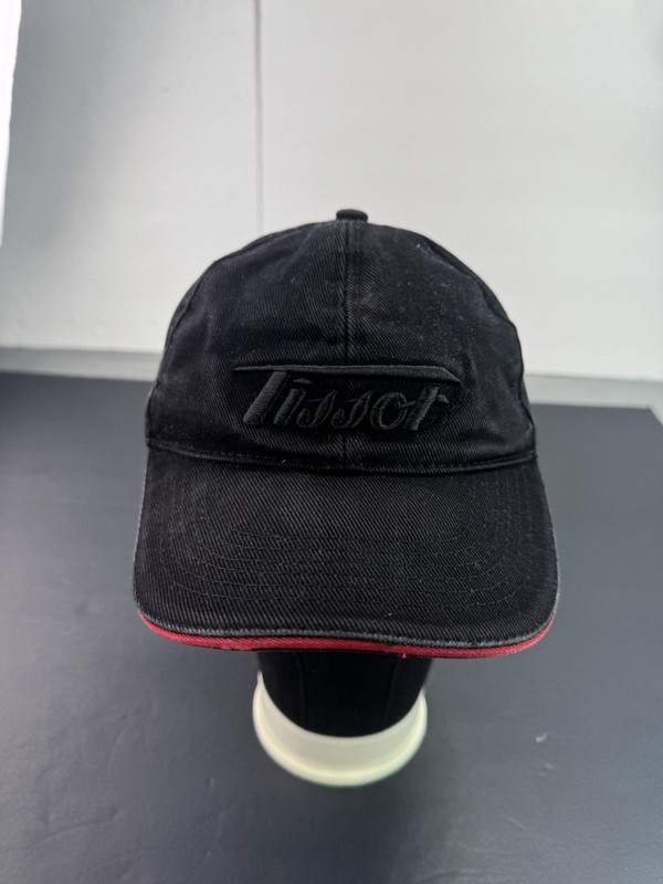 Tissot Official Timekeeper Adult Adjustable Baseball Cap Hat Black On Black Hat