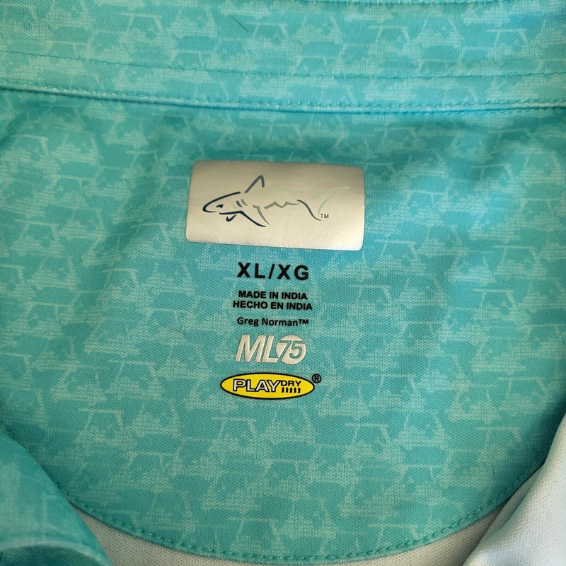 Greg Norman ML75 PlayDry Men’s Polo Shirt Turquoise XL/XG