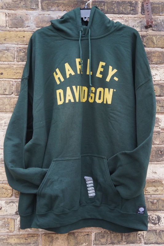 HARLEY-DAVIDSON MEN’S 2XL GREEN BAY GOLD RACE FONT 1903 MUSEUM HOODIE, NEW!