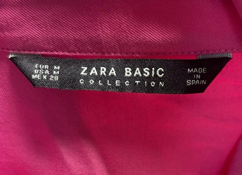 Zara Basic Collection Hot Pink Oversized Long Sleeve Button Up Shirt gallery