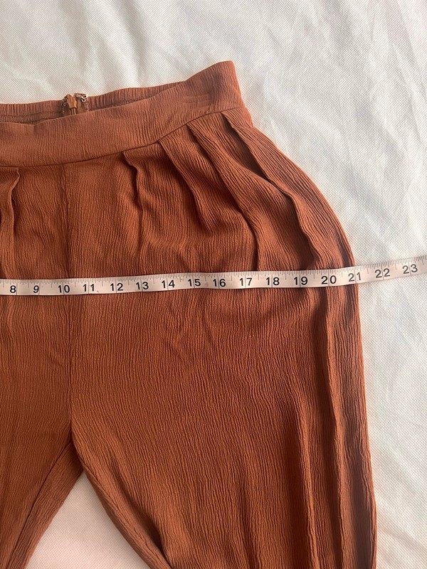 Fashinova Women’s Pant Size L Orange Color 100% Polister Wide Leg gallery