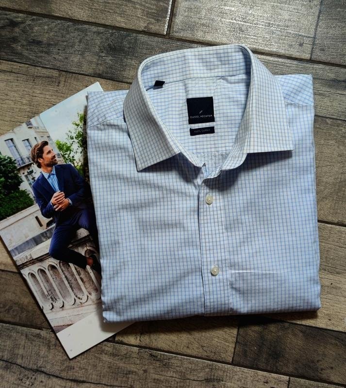 Men Daniel Hechter shirt blue cotton 40/L/48
