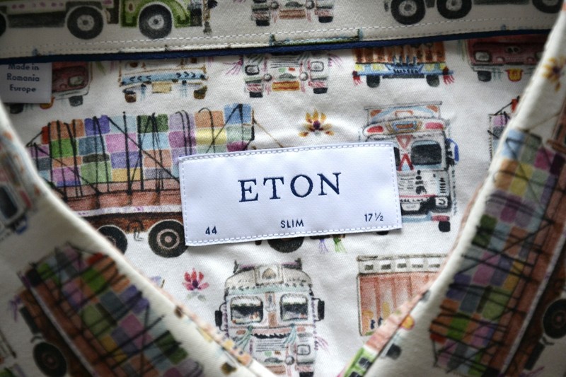 Eton slim twill men's shirt men's shirt size 44/ 17.5" Truks/trucks gallery