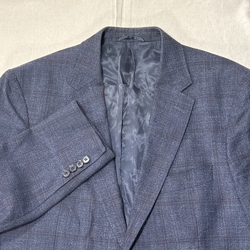 Rodd & Gunn Marlane Men’s Blue Wool Blazer Sz L Window Sports Fit Italian Fabric