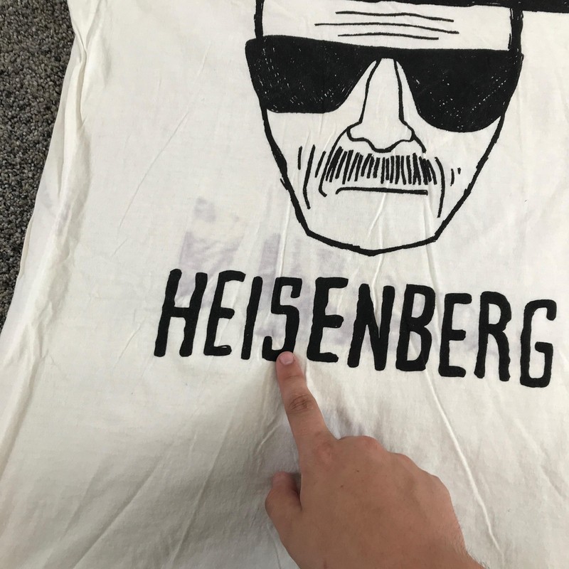 Breaking Bad Shirt Mens Large White Heisenberg Graphic Tee Tagless IML TV Show gallery