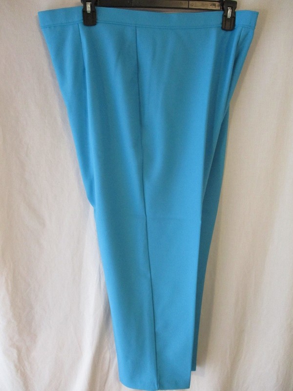 Lasting Comfort Polyester PLUS 40 Waist Aqua Pull On Flat Dress Pants NEW w/Tag gallery