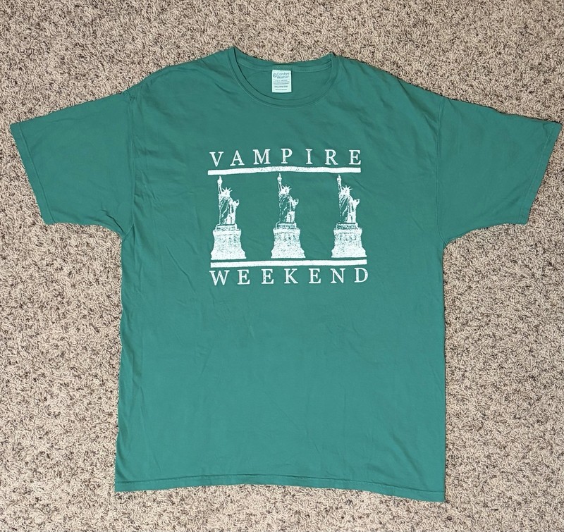 Vampire Weekend 2024 Only God Was Above Us Madison SG Tour Shirt Sz 2XL Green
